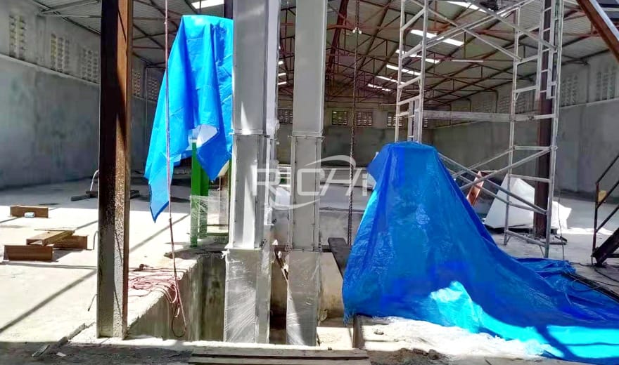 哥伦比亚3-4吨每小时全自动鸡饲料颗粒生产线项目